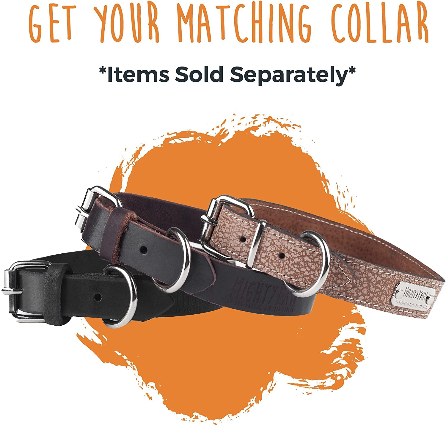 Leather Dog Leash – 100% Genuine Distressed Cowhide, Heavy-Duty for All Pet Sizes, Soft & Stylish Design – Mighty Paw