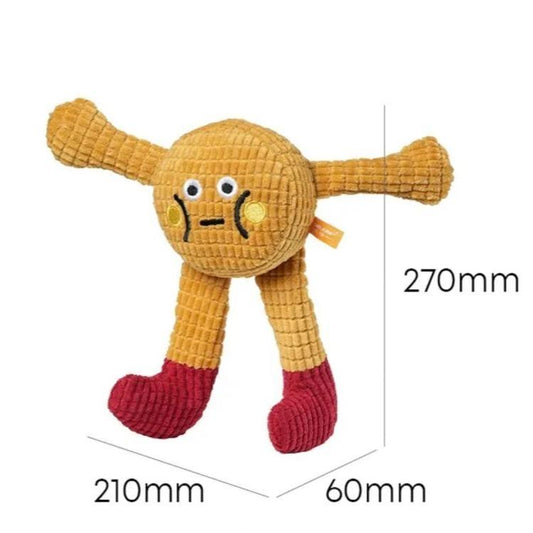 Handmade Waffle Pet Toy – Plush Squeaky Catnip Toy for Cats & Small Dogs, Durable Chew & Play Doll