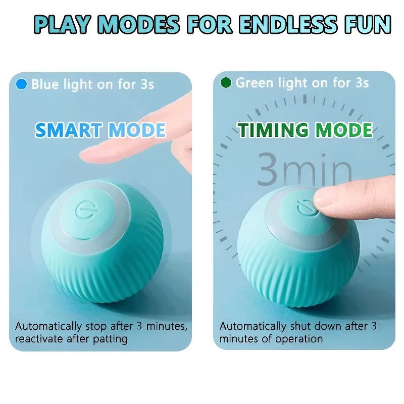 Smart Interactive Cat Ball – Auto Rolling & Rechargeable Toy