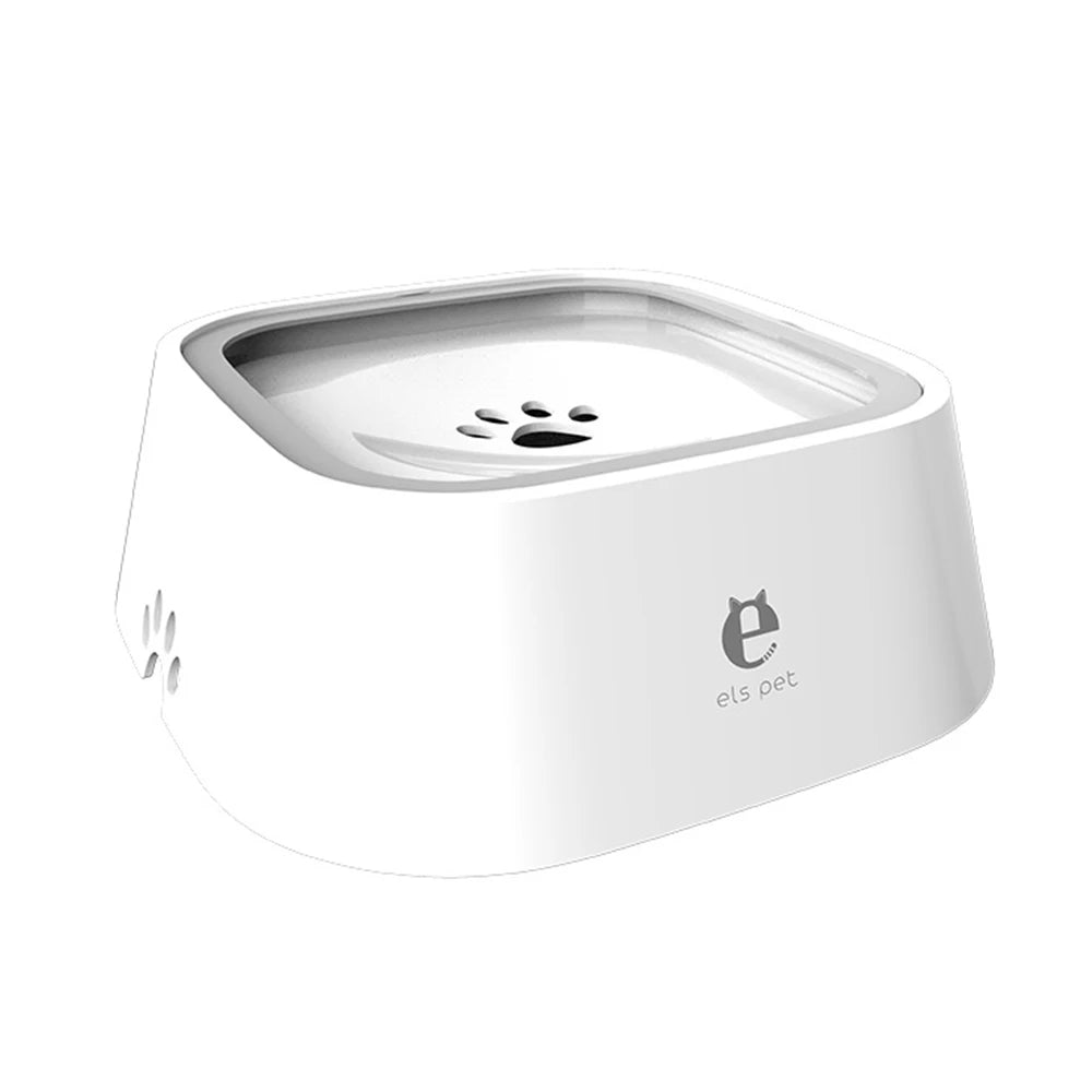1.5L No-Spill Floating Pet Water Bowl – Anti-Wet Mouth & Slow Feeder