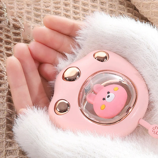 Rechargeable Cat Paw Hand Warmer – 1200mAh Portable USB Heater