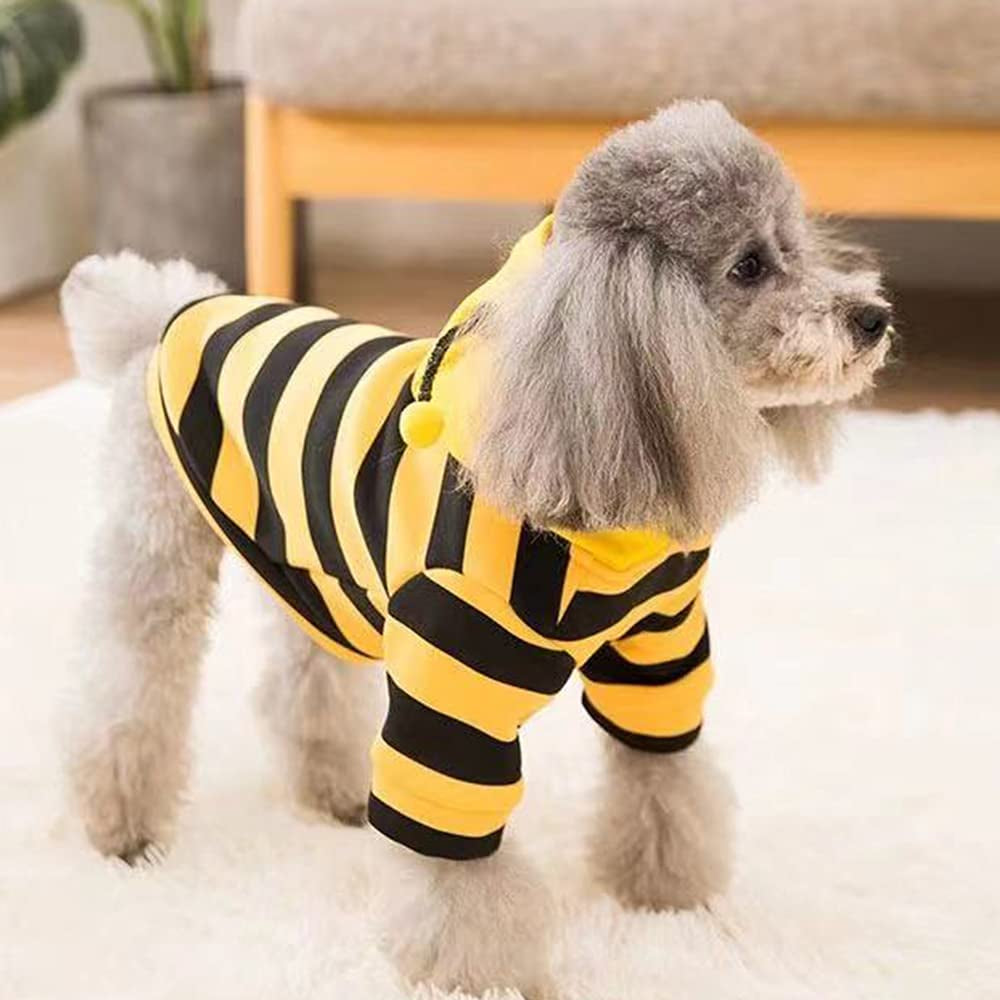 Bumble Bee Dog Hoodie – Warm Fleece Pet Costume for Small Dogs & Cats