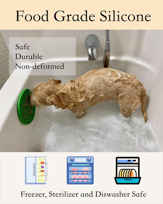 Dog Lick Mat with Suction Cups – Slow Feeder & Bath Distraction Pad