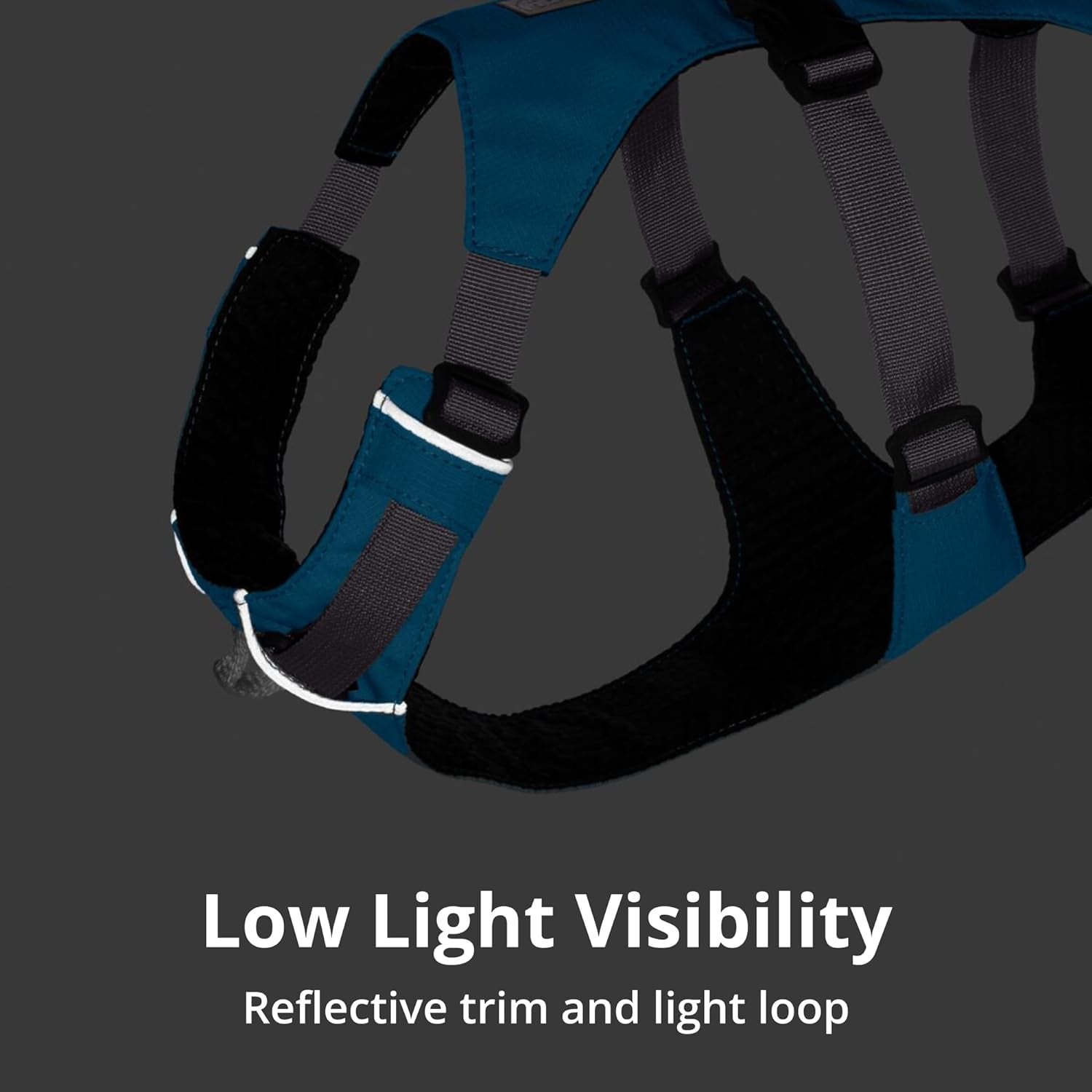 Flagline Dog Harness – Reflective, Padded No-Pull Harness with Handle (Meltwater Teal, Medium)