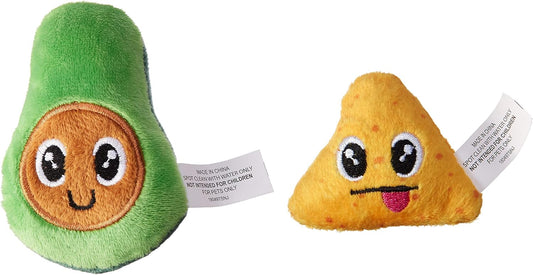 Funny Food Catnip Toys – Chips & Guacamole Plush Set with Crinkle & Silvervine – Interactive Cat Toys for Indoor Cats & Kittens