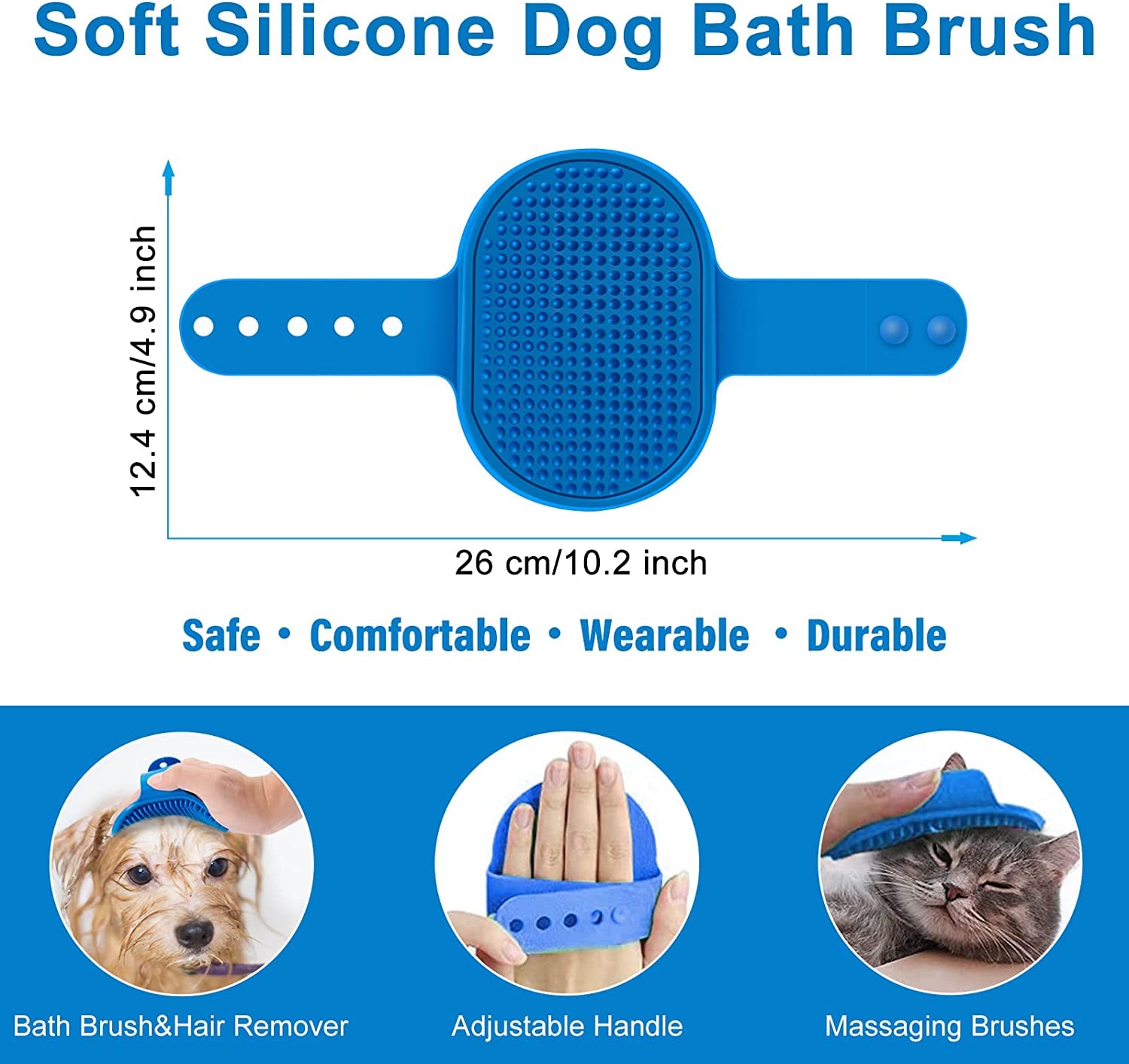 2-in-1 Dog & Cat Grooming Brush – Undercoat Rake & Deshedding Comb – Removes Mats, Tangles & Loose Fur – For Long & Short Hair Pets