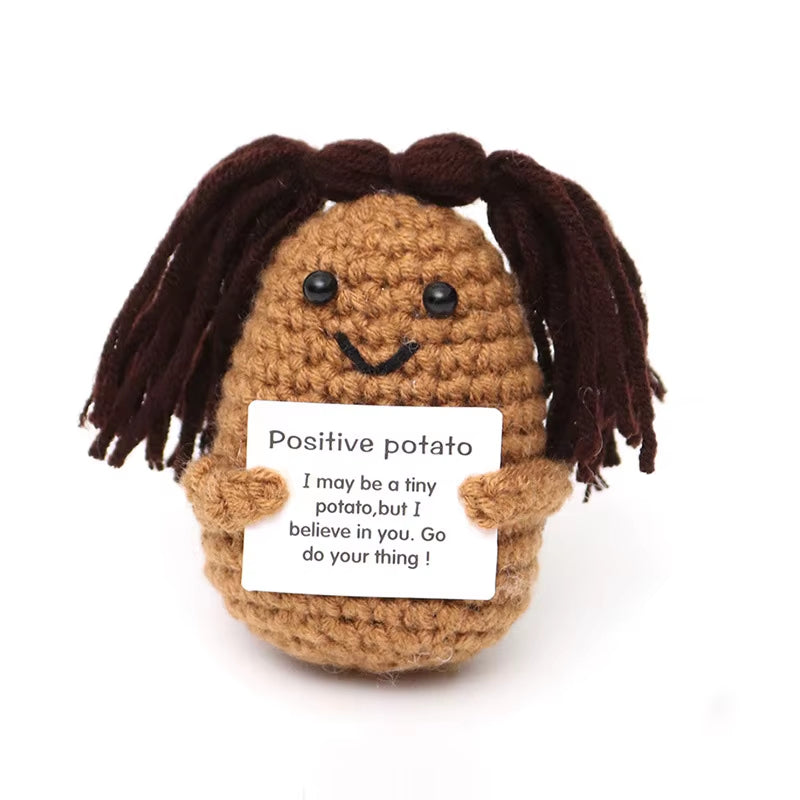 Handmade Crochet Potato Doll – Cute Mini Plush Ornament Gift