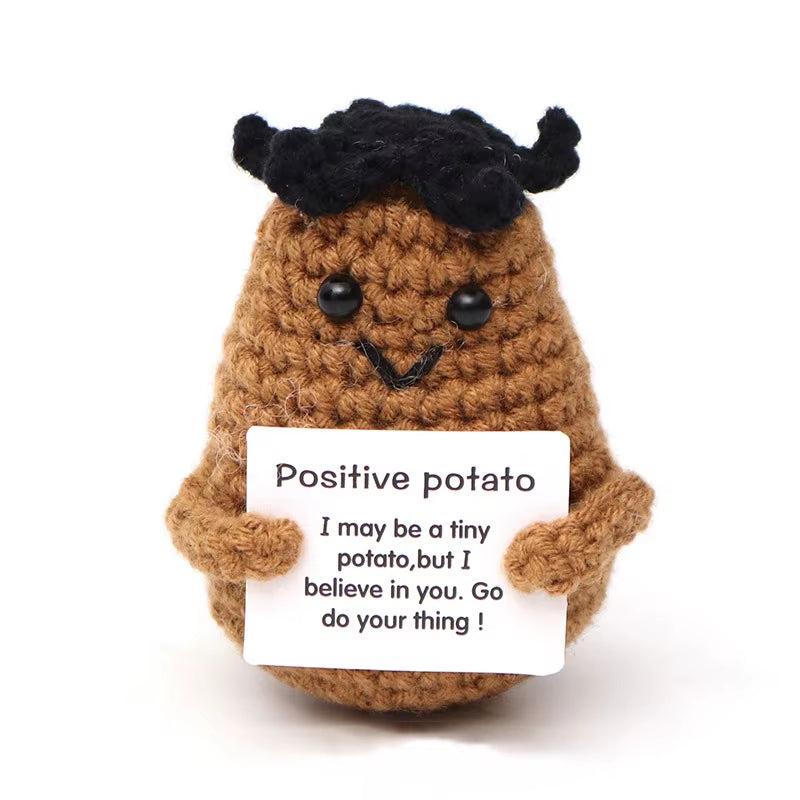 Handmade Crochet Potato Doll – Cute Mini Plush Ornament Gift