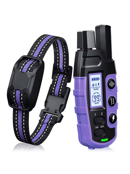 Waterproof Electric Dog Training Collar – 3300Ft Remote, Shock & Vibration