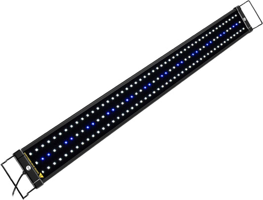 Aquarium LED Light – 36-48" Extendable, White & Blue Modes, 25W