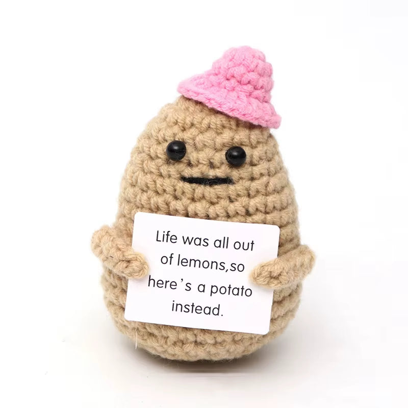 Handmade Crochet Potato Doll – Cute Mini Plush Ornament Gift