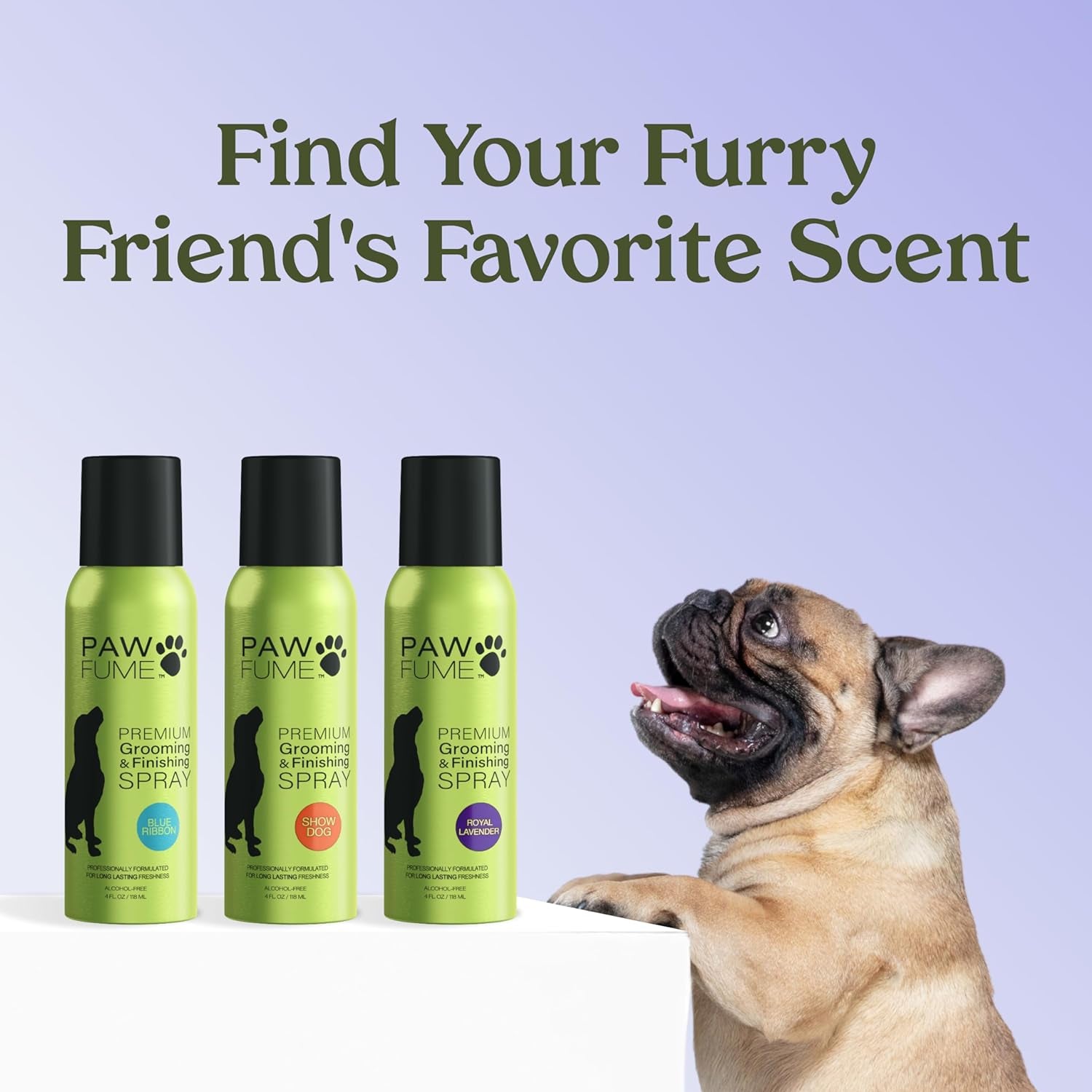 Pawfume Dog Detangler Grooming Spray – Royal Lavender – Long-Lasting Freshness, Hypoallergenic & Alcohol-Free – Coat Deodorizer & Moisturizer – 8oz