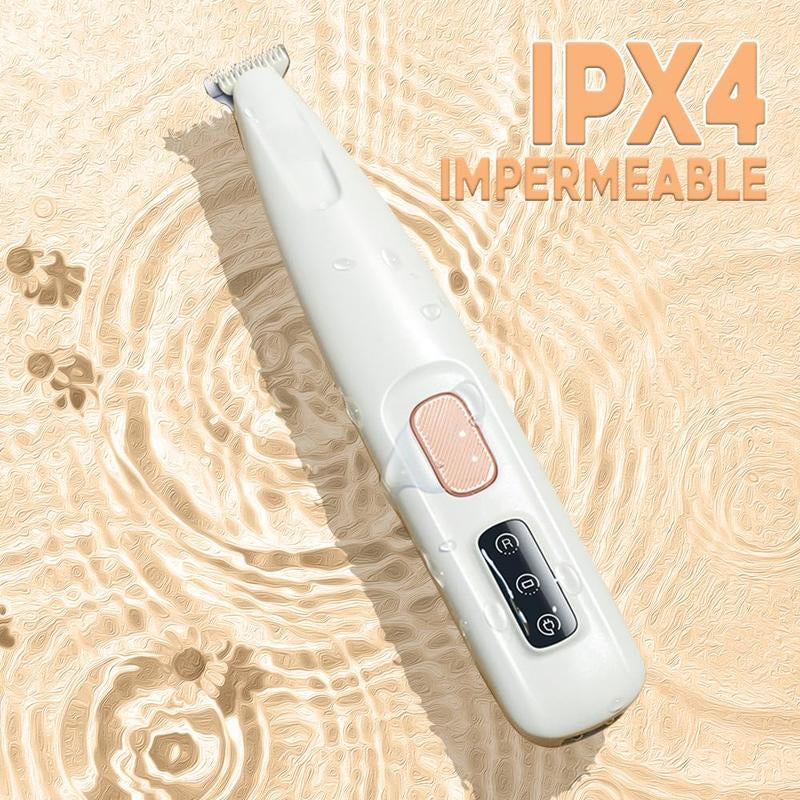 Dog Paw Trimmer with LED Light – Low Noise, Waterproof, Electric Pet Clippers with LED Display for Dogs & Cats