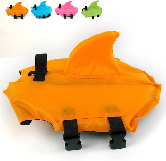 Dog Life Jacket with Shark Fin – Adjustable Safety Vest for Swimming