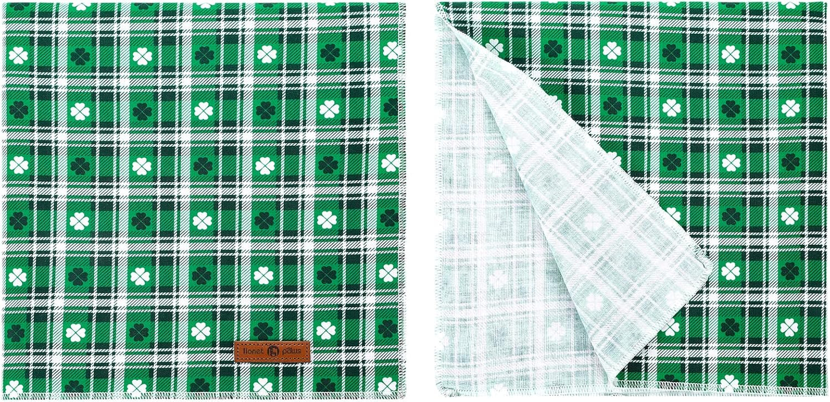 St. Patrick’s Day Dog Bandana – Green Clover Triangle Scarf for Small, Medium & Large Dogs or Cats – Soft Cotton Pet Kerchief