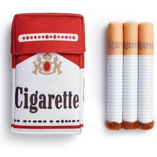 Fun Plush Interactive Cigarette Dog Toy - Chew-Friendly, Giggle Gift Box for Playful Dogs!