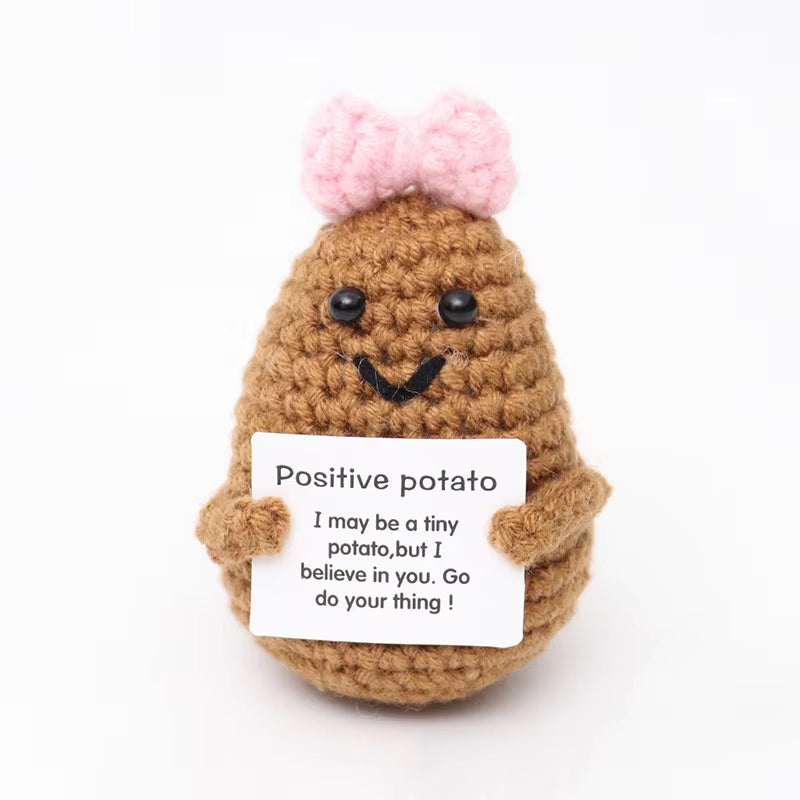 Handmade Crochet Potato Doll – Cute Mini Plush Ornament Gift