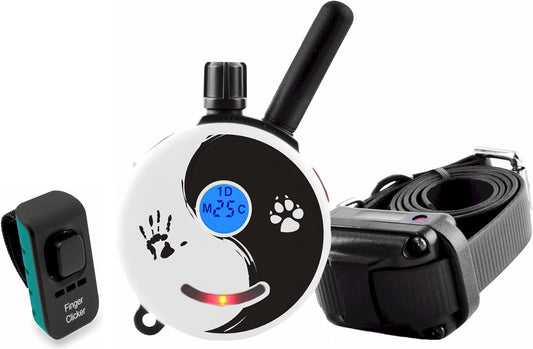 E-Collar Zen-300 Dog Training Collar – ½ Mile Range, Remote + Finger Clicker