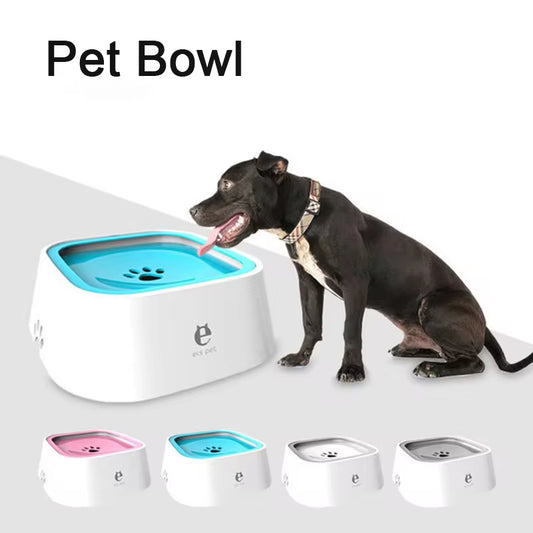 No-Spill Floating Pet Water Bowl – Anti-Wet Mouth & Slow Feeder
