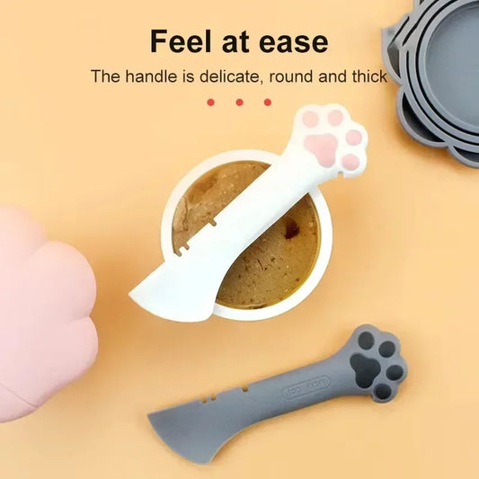 Long-Handled Pet Food Spoon – Can Opener & Feeding Scoop