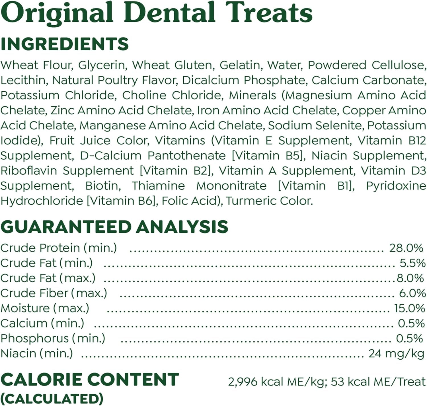 Greenies Original Large Dental Dog Treats – 54 oz Pack (34 Chews) – VOHC Approved Oral Care